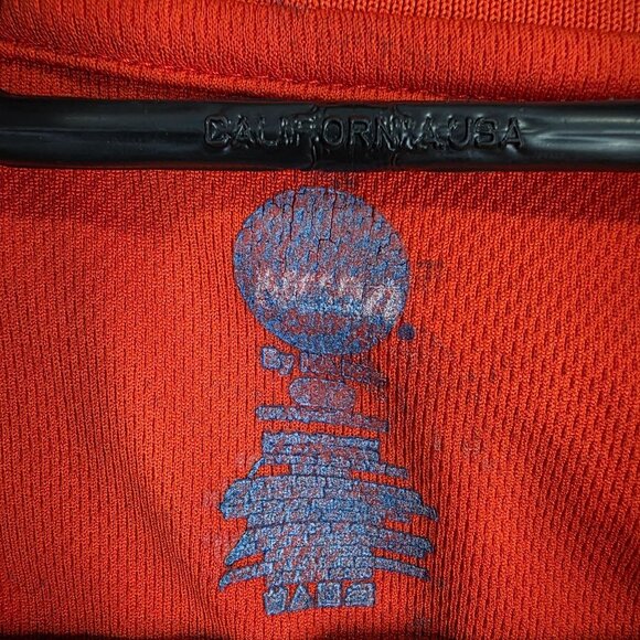 Mens OSU Oklahoma State Orange Polo Shirt Short Sleeve 100% Polyester Size L - Picture 3 of 7